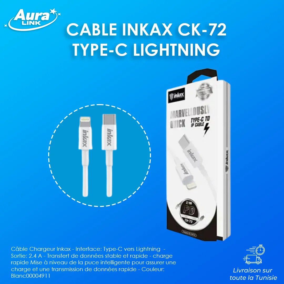 CABLE INKAX CK-72 TYPE-C LIGHTNING