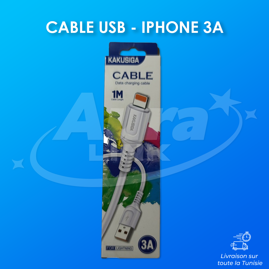 CABLE DE CHARGE RAPIDE KAKUSIGA iphone