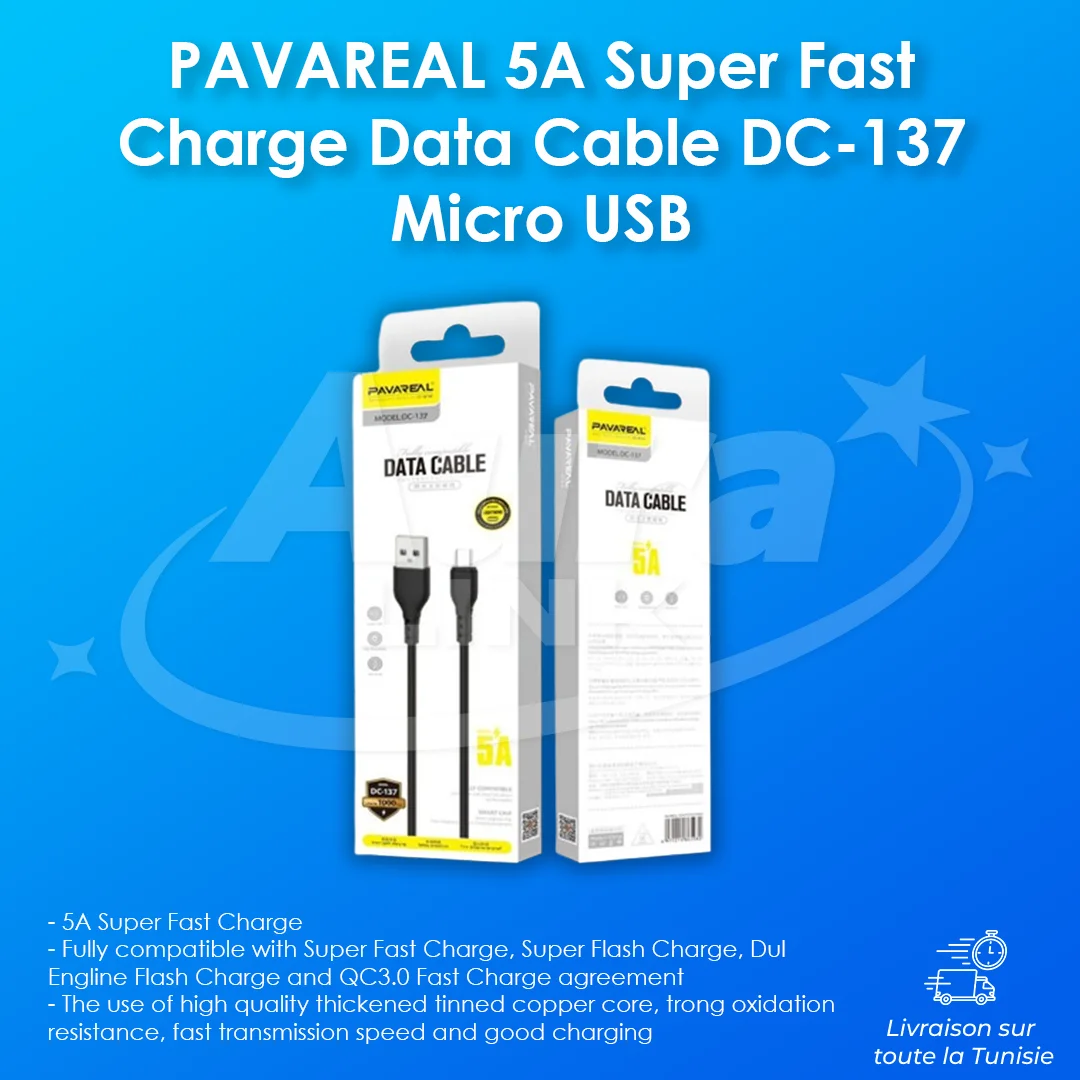 PAVAREAL 5A Super Fast Charge Data Cable DC-137 Micro USB