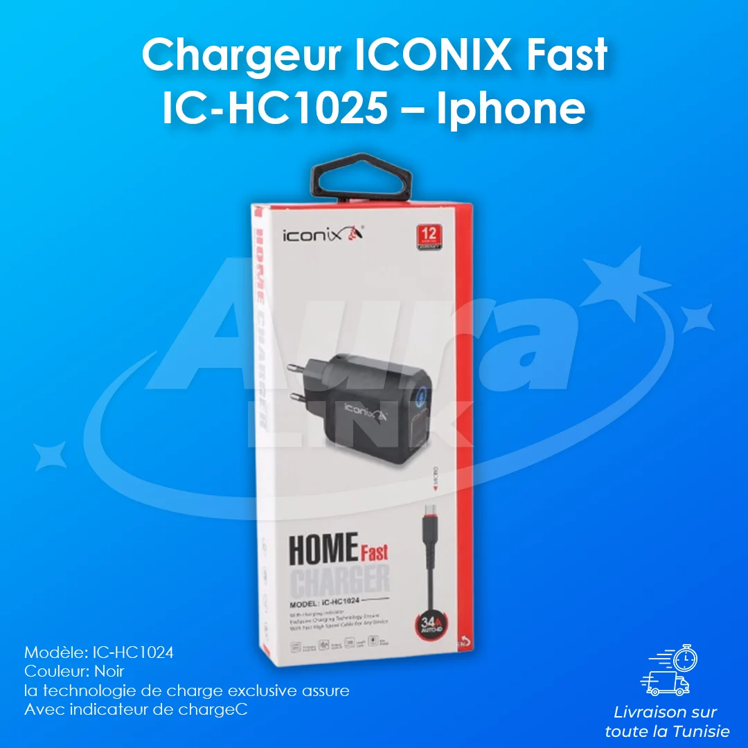 Chargeur ICONIX Fast IC-HC1025 – Iphone