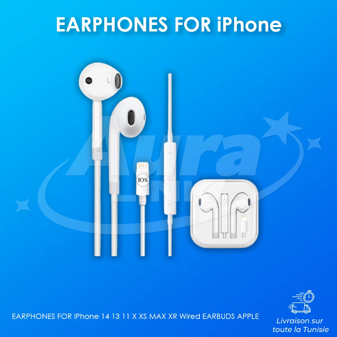EARPHONES FOR iPhone 14 13 11 X XS MAX XR Wired EARBUDS APPLE